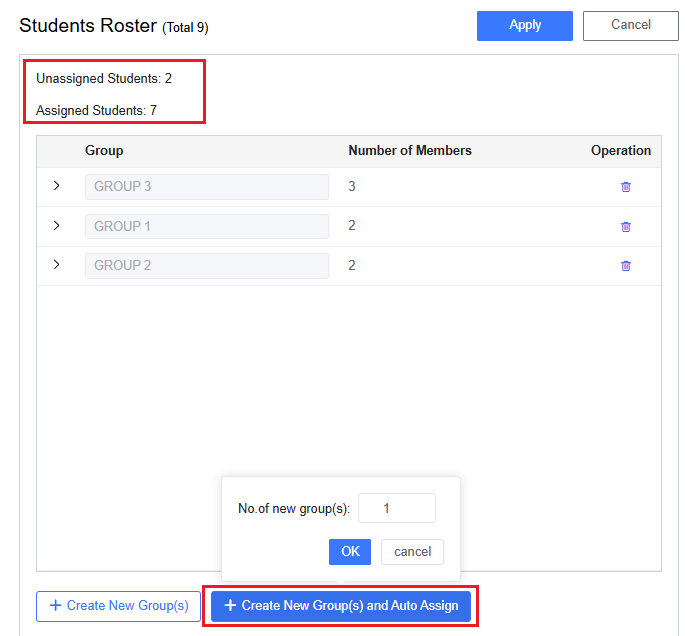 Method 2: auto-assign random grouping